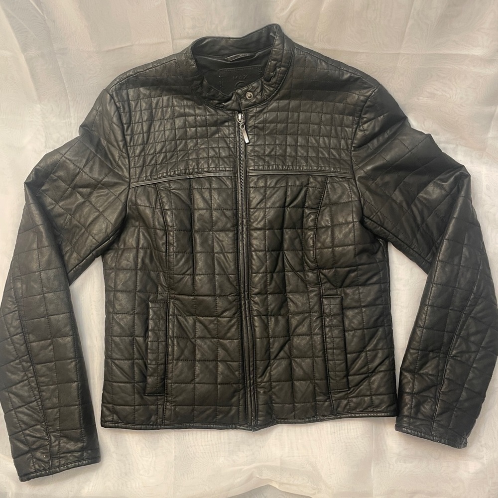MAX Jeans black textured jacket size medium